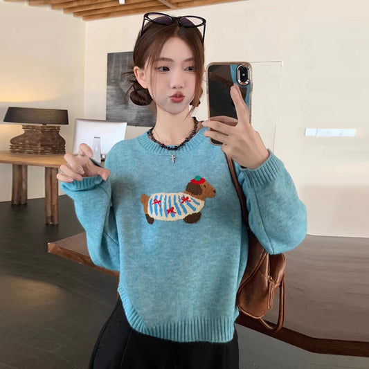 【tops】ゆったり長袖ニットセーターG23827