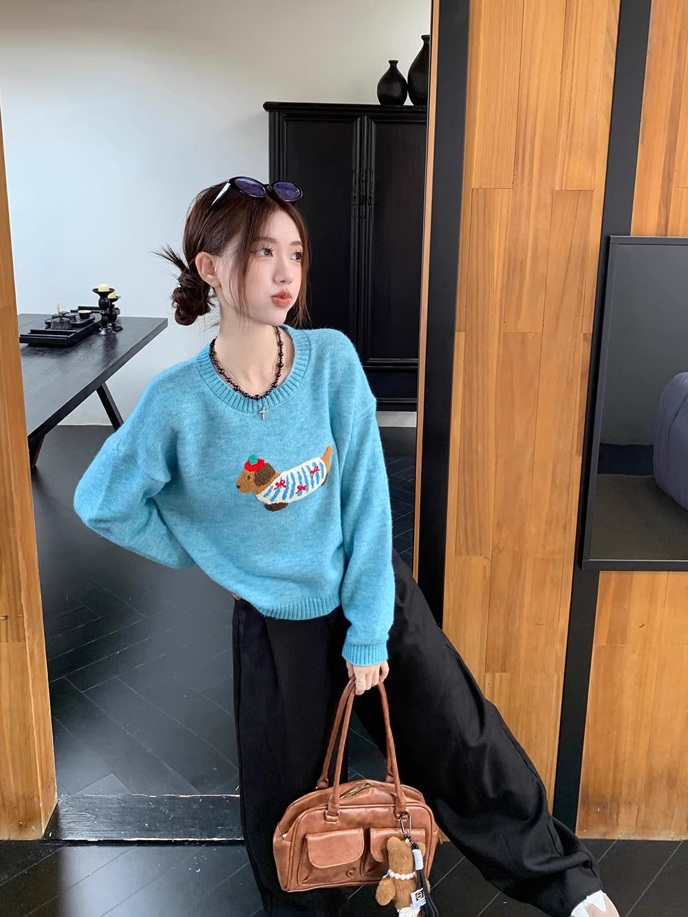 【tops】ゆったり長袖ニットセーターG23827