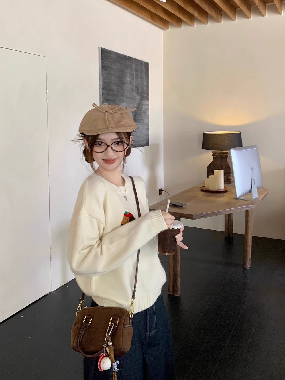 【tops】ゆったり長袖ニットセーターG23827