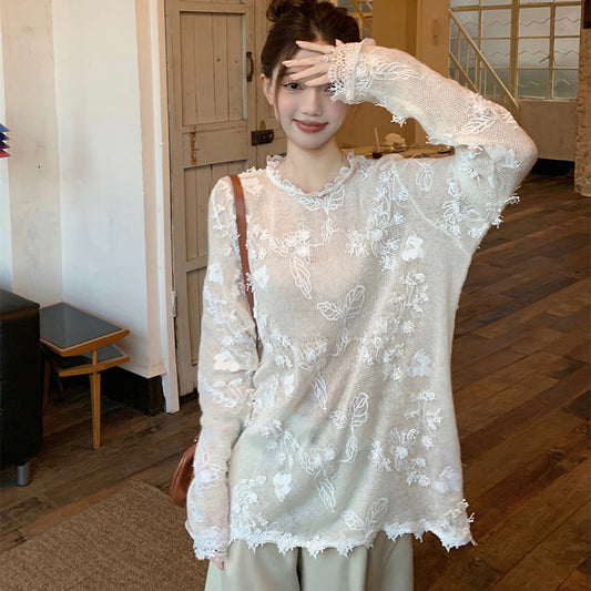 【tops】レースニットトップスG23831