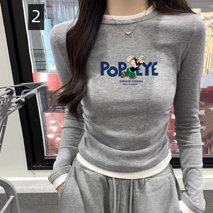 【tops】偽二つ切り替えTシャツG23839