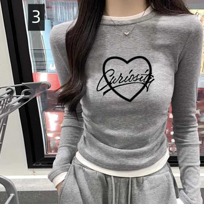 【tops】偽二つ切り替えTシャツG23839