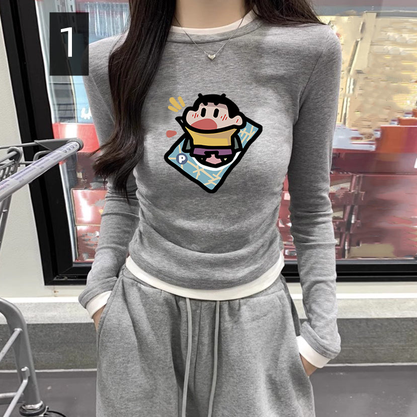 【tops】偽二つ切り替えTシャツG23839