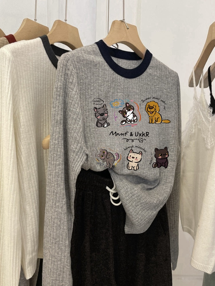 【tops】春秋ニットトップスG23842