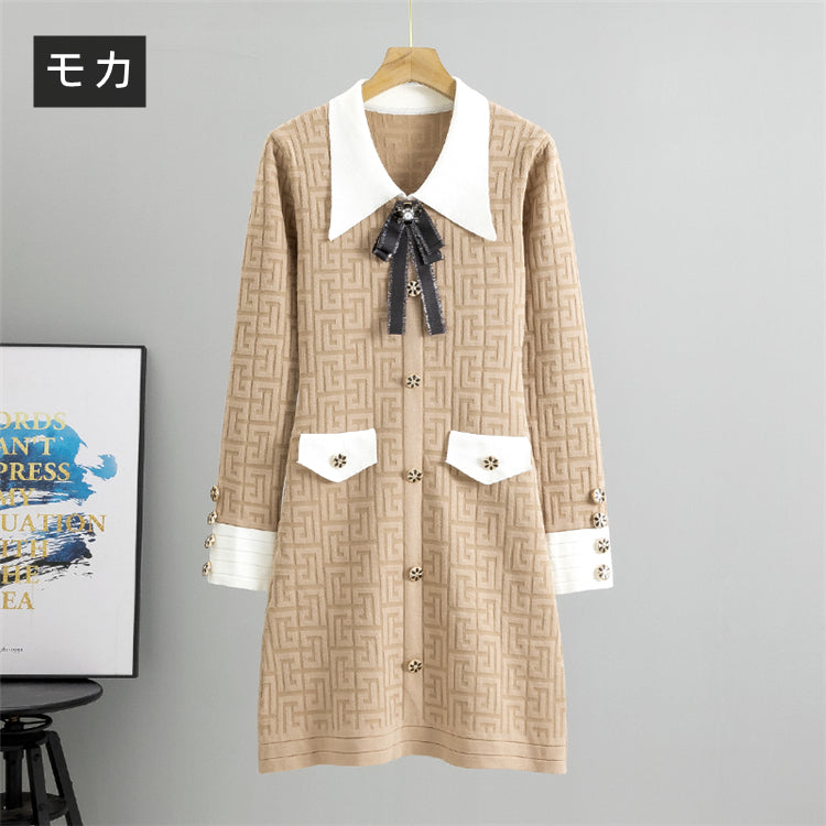 【dress】秋冬ニットワンピースG23863