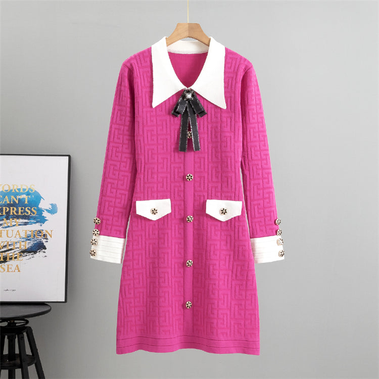 【dress】秋冬ニットワンピースG23863