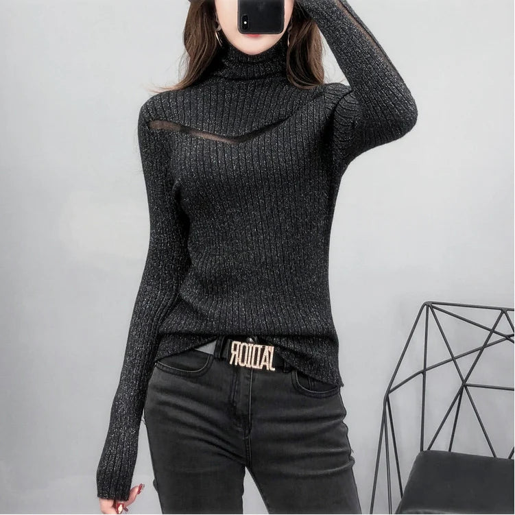 【tops】3色長袖ニットセーターF8466