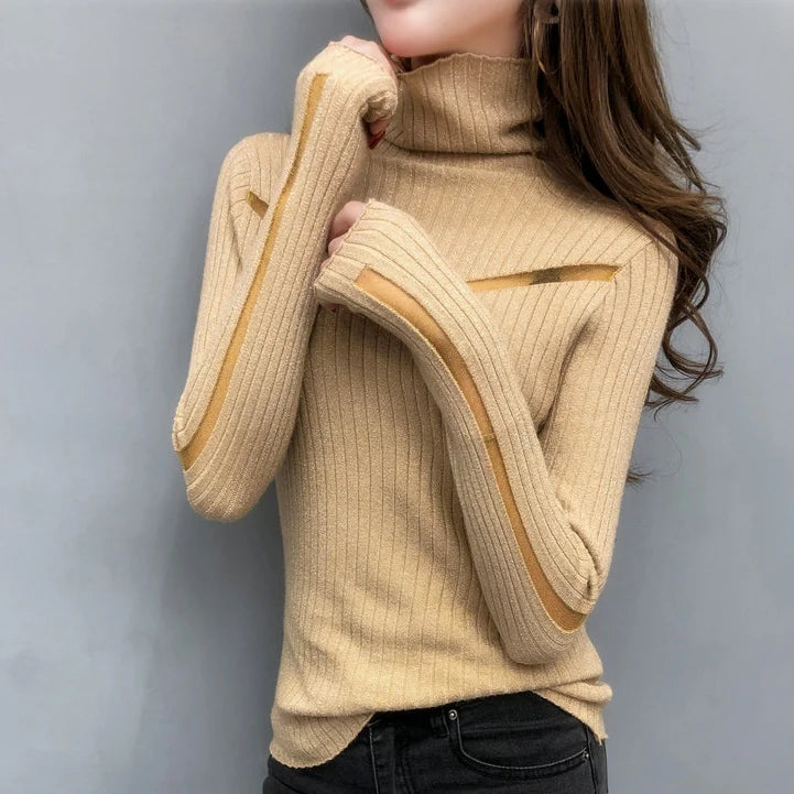 【tops】3色長袖ニットセーターF8466