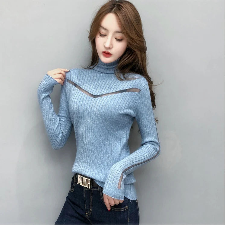 【tops】3色長袖ニットセーターF8466