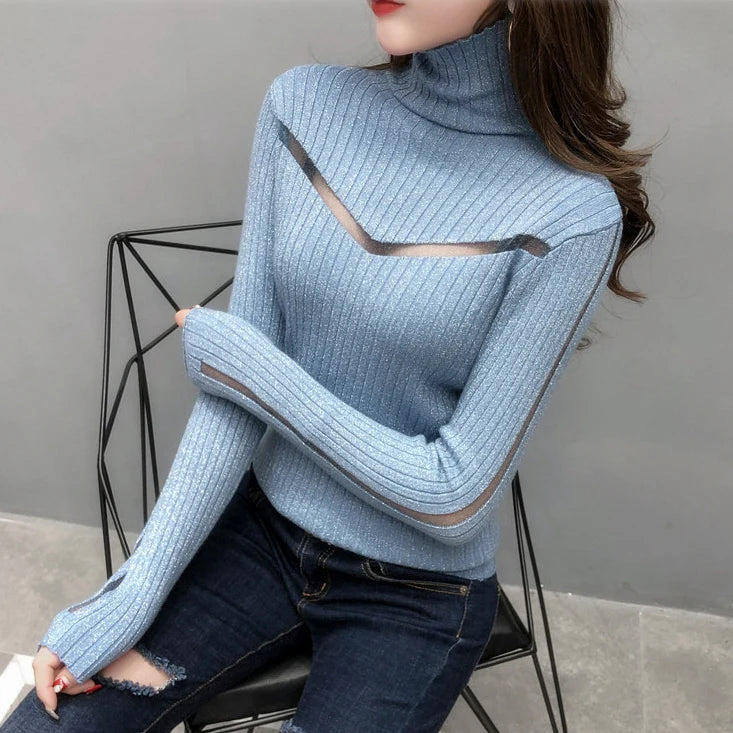 【tops】3色長袖ニットセーターF8466