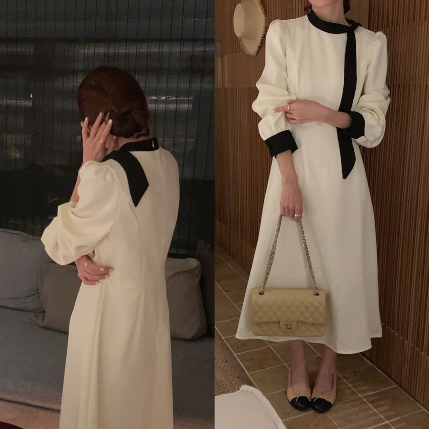 【dress】フランス風長袖ワンピースG23869
