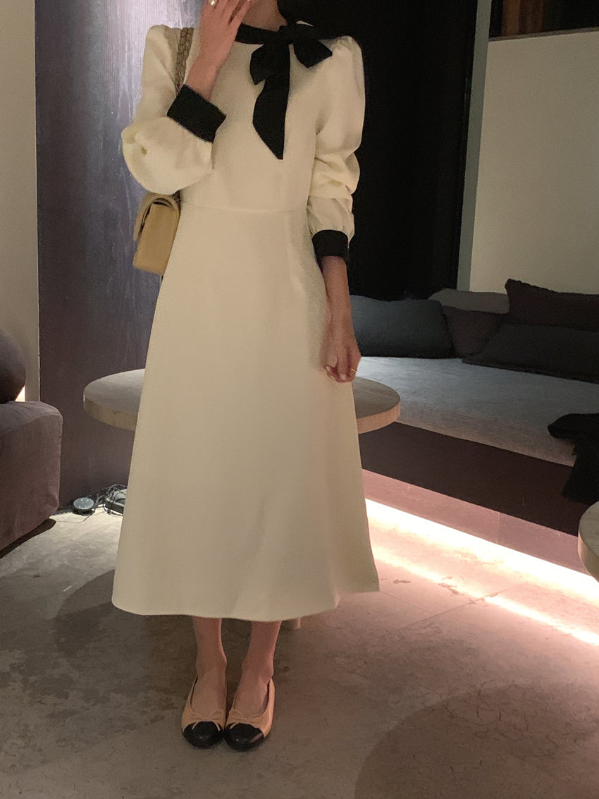 【dress】フランス風長袖ワンピースG23869