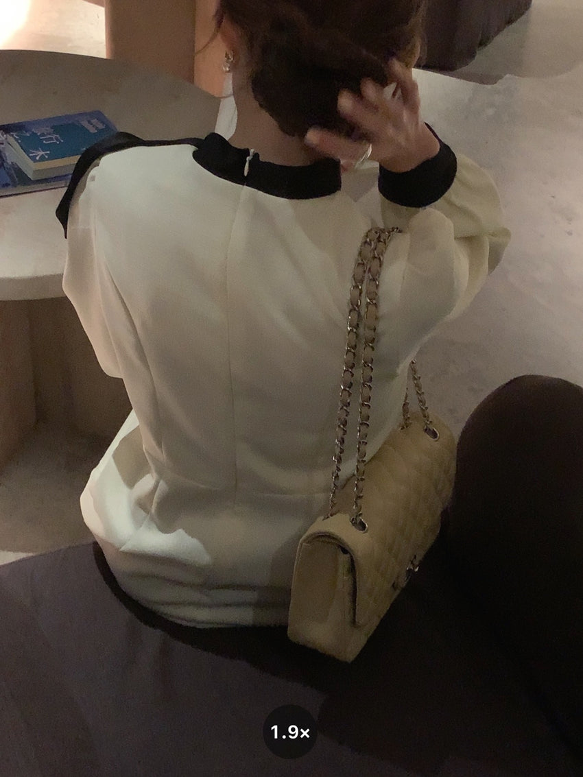 【dress】フランス風長袖ワンピースG23869