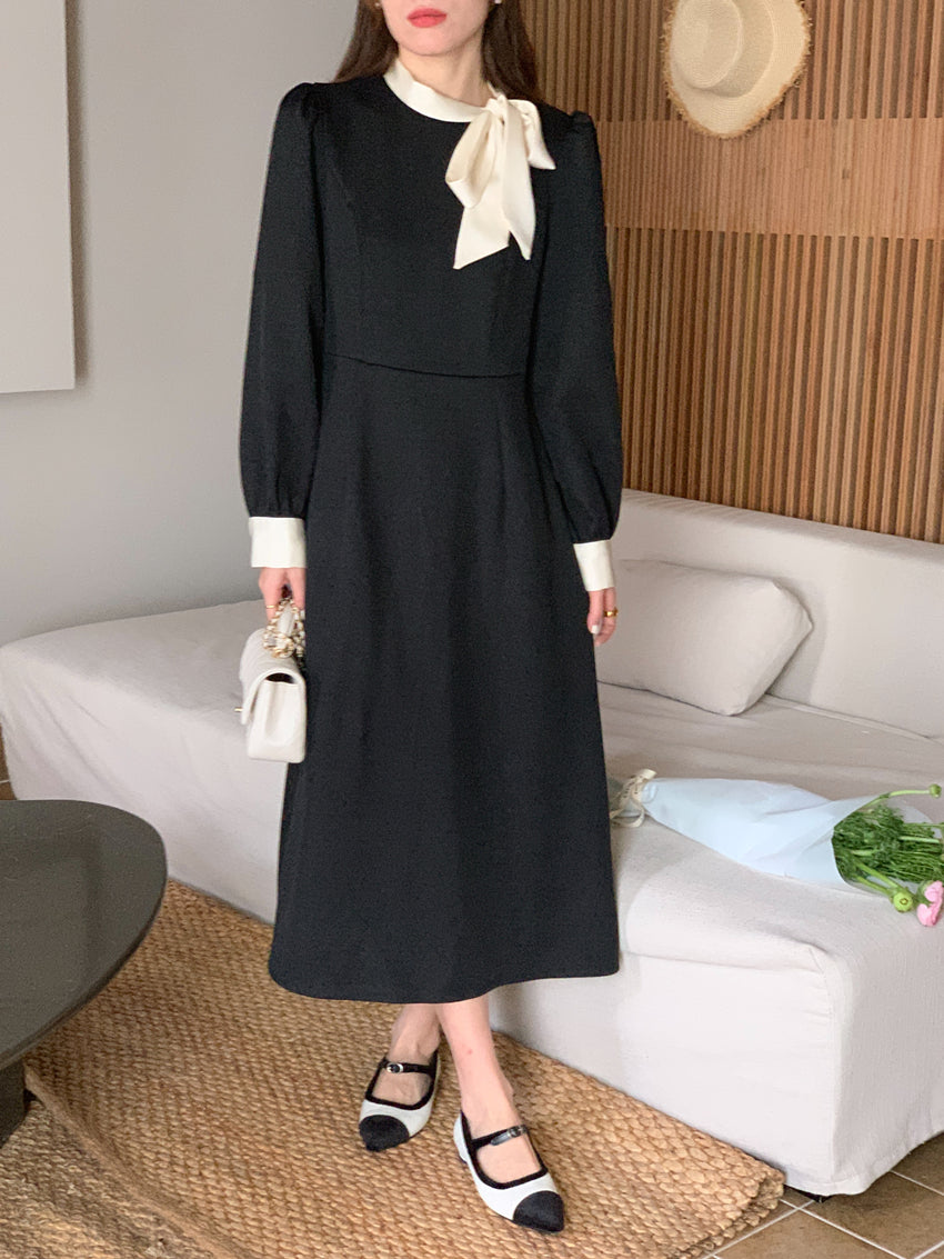 【dress】フランス風長袖ワンピースG23869