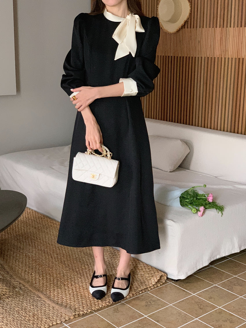 【dress】フランス風長袖ワンピースG23869