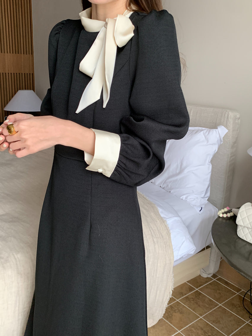 【dress】フランス風長袖ワンピースG23869