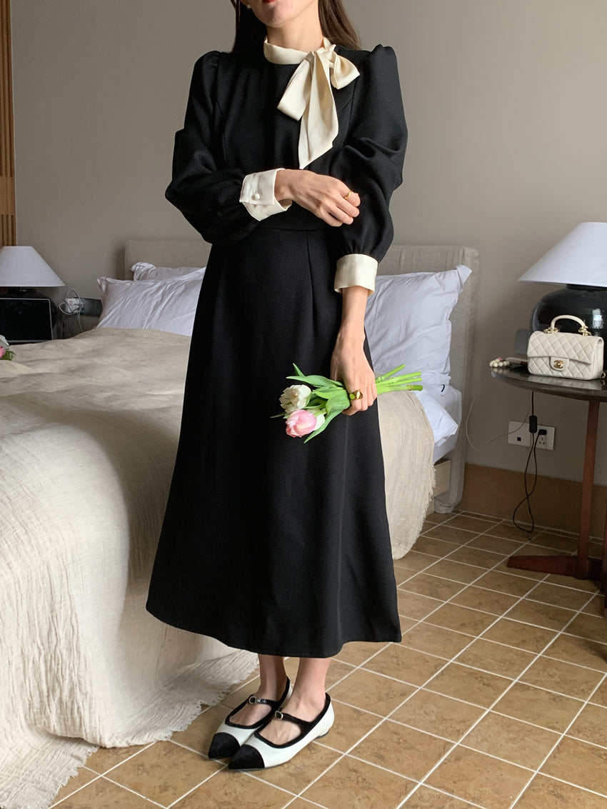 【dress】フランス風長袖ワンピースG23869