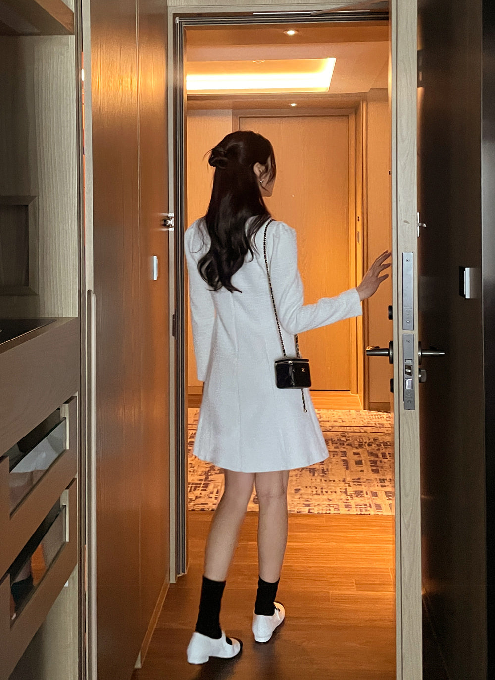 【dress】体型カバー長袖ワンピースG23872