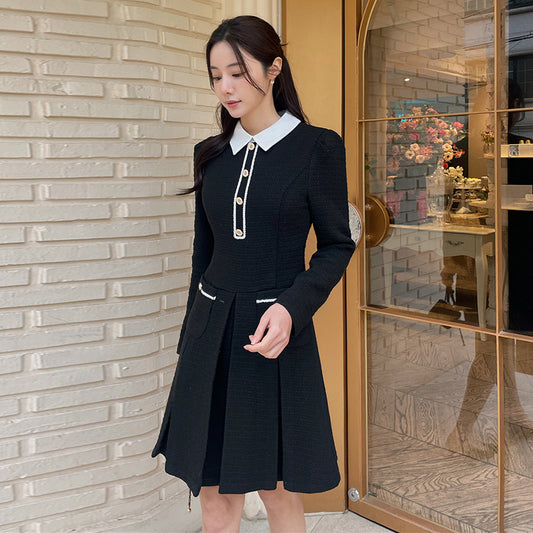 【dress】体型カバー長袖ワンピースG23872