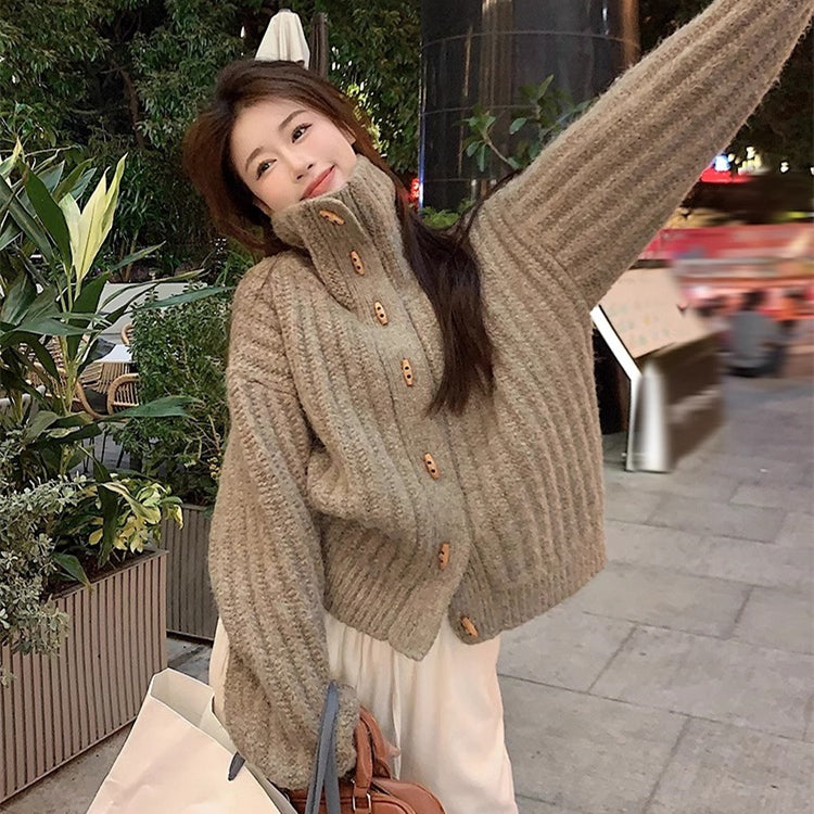 【outer】長袖厚手ニットアウターG23876