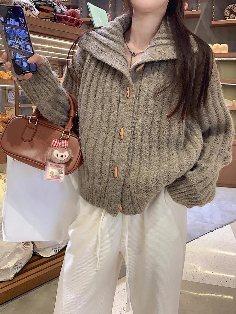 【outer】長袖厚手ニットアウターG23876