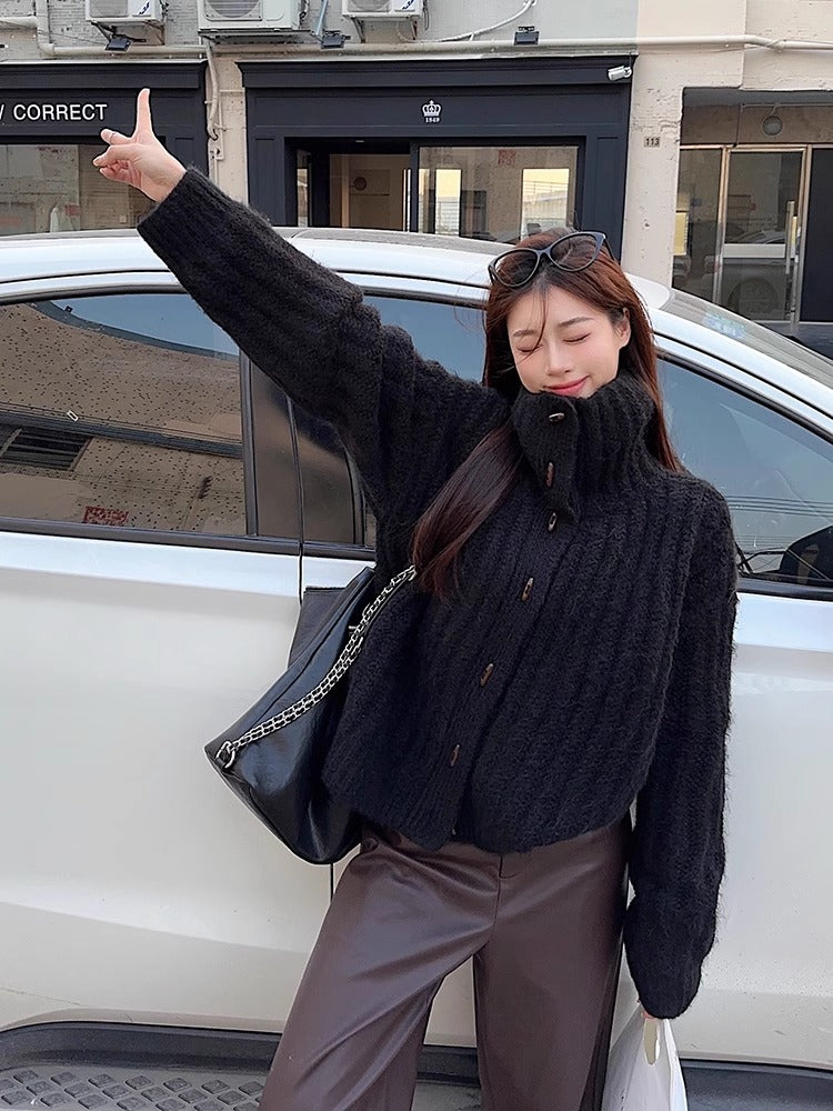 【outer】長袖厚手ニットアウターG23876