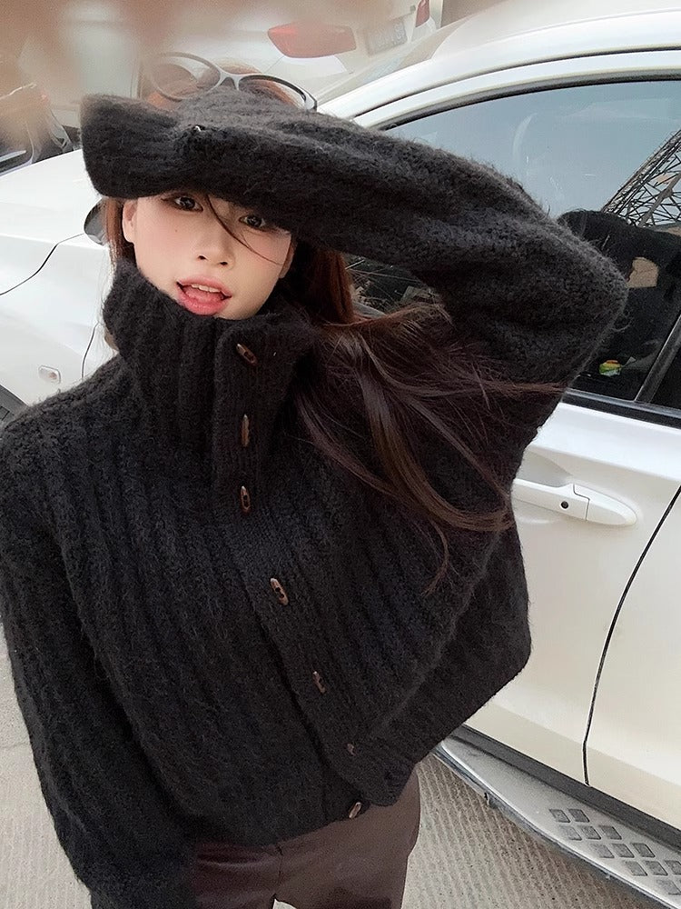 【outer】長袖厚手ニットアウターG23876