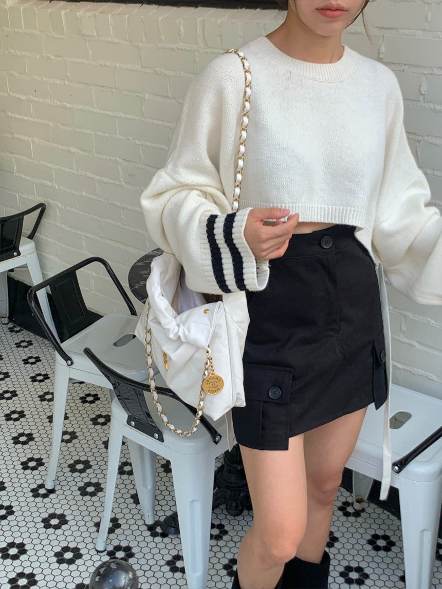 【tops】ラウンドネックニットセーターG23878