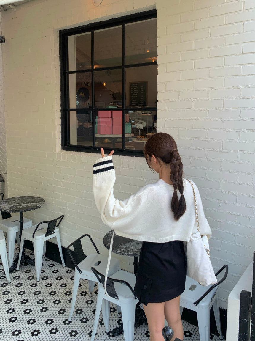 【tops】ラウンドネックニットセーターG23878