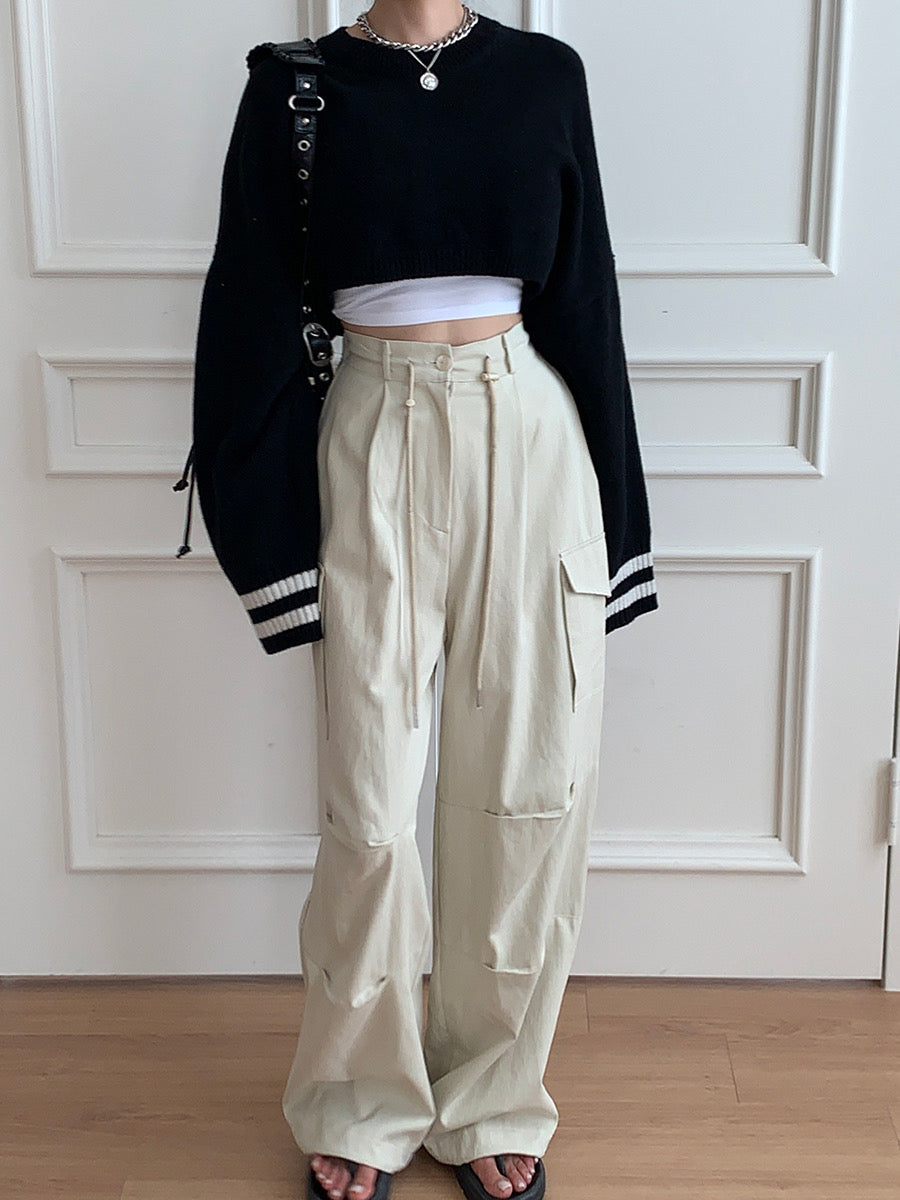 【tops】ラウンドネックニットセーターG23878