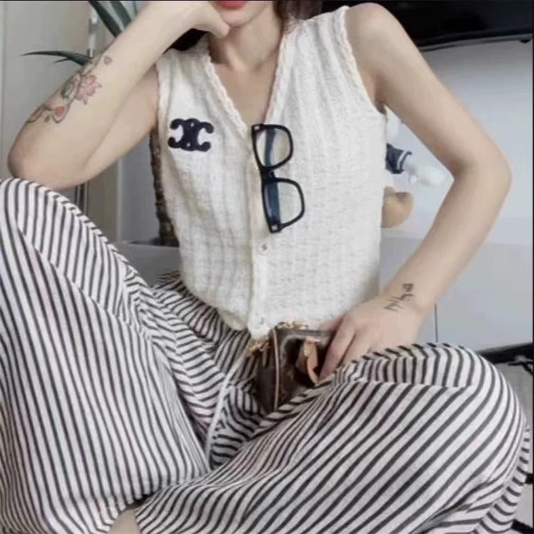 【tops】ノースリーブニットチョッキG23884