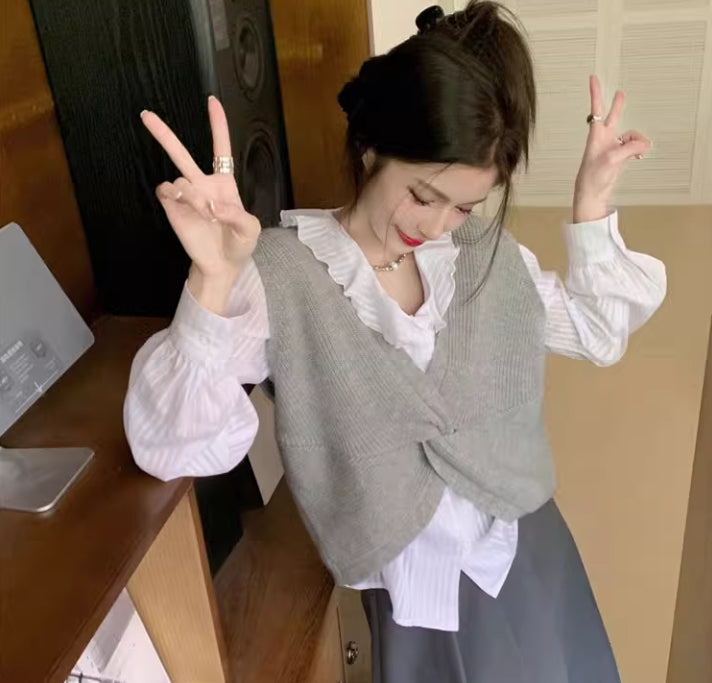 【tops】ニットチョッキG23885