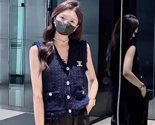 【tops】ノースリーブニットチョッキG23886