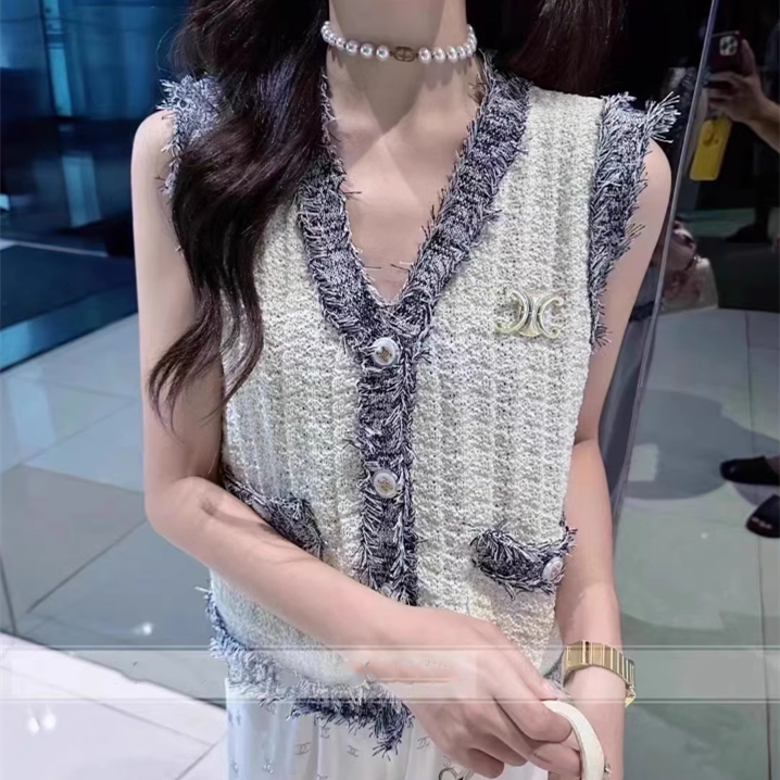 【tops】ノースリーブニットチョッキG23886