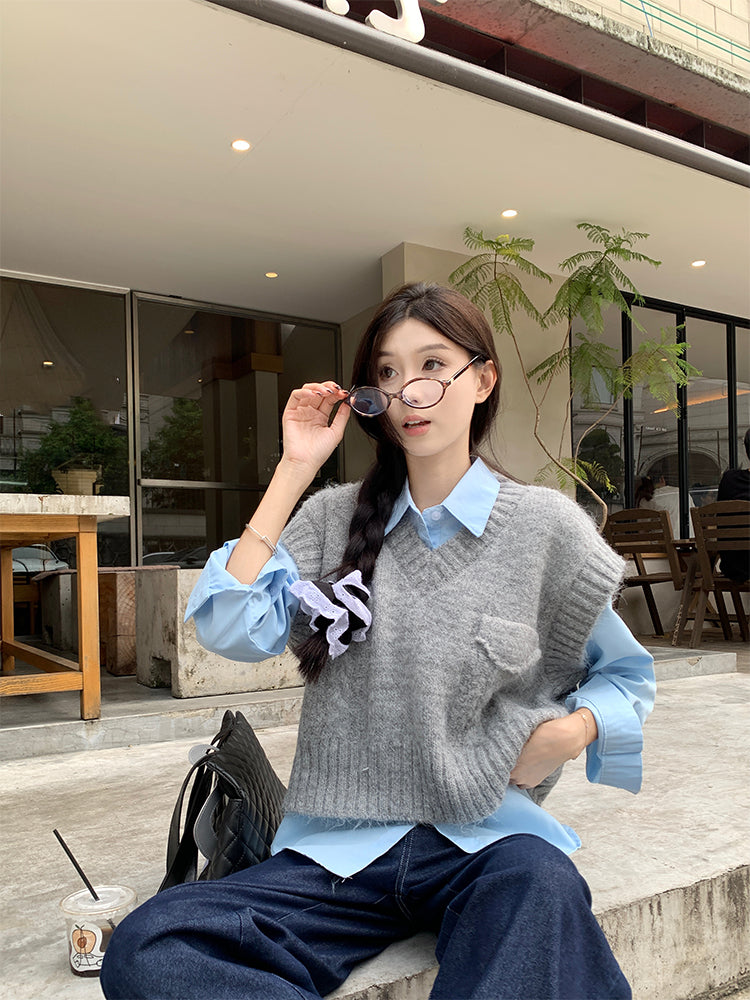 【tops】ニットチョッキG23887