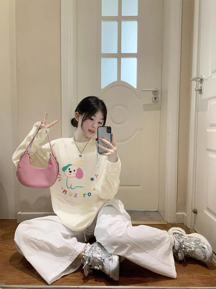 【tops】動物柄長袖ＴシャツG23889
