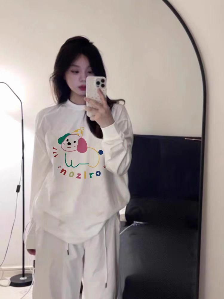 【tops】動物柄長袖ＴシャツG23889
