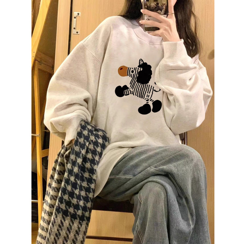 【tops】ラウンドネック秋冬パーカーG23893