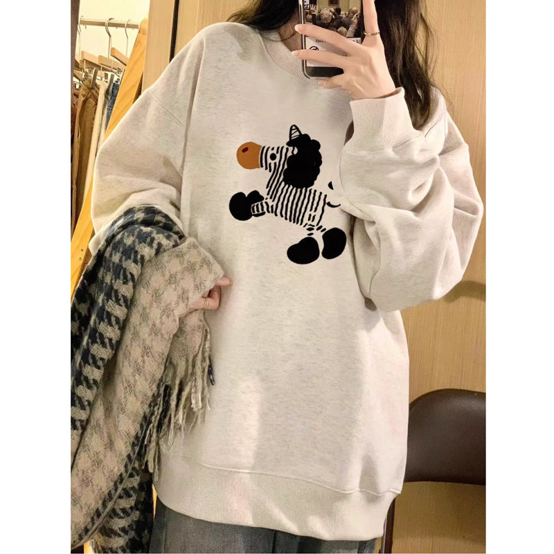 【tops】ラウンドネック秋冬パーカーG23893