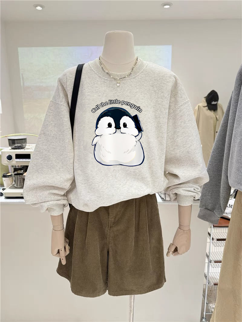 【tops】ラウンドネック薄手長袖パーカーG23896