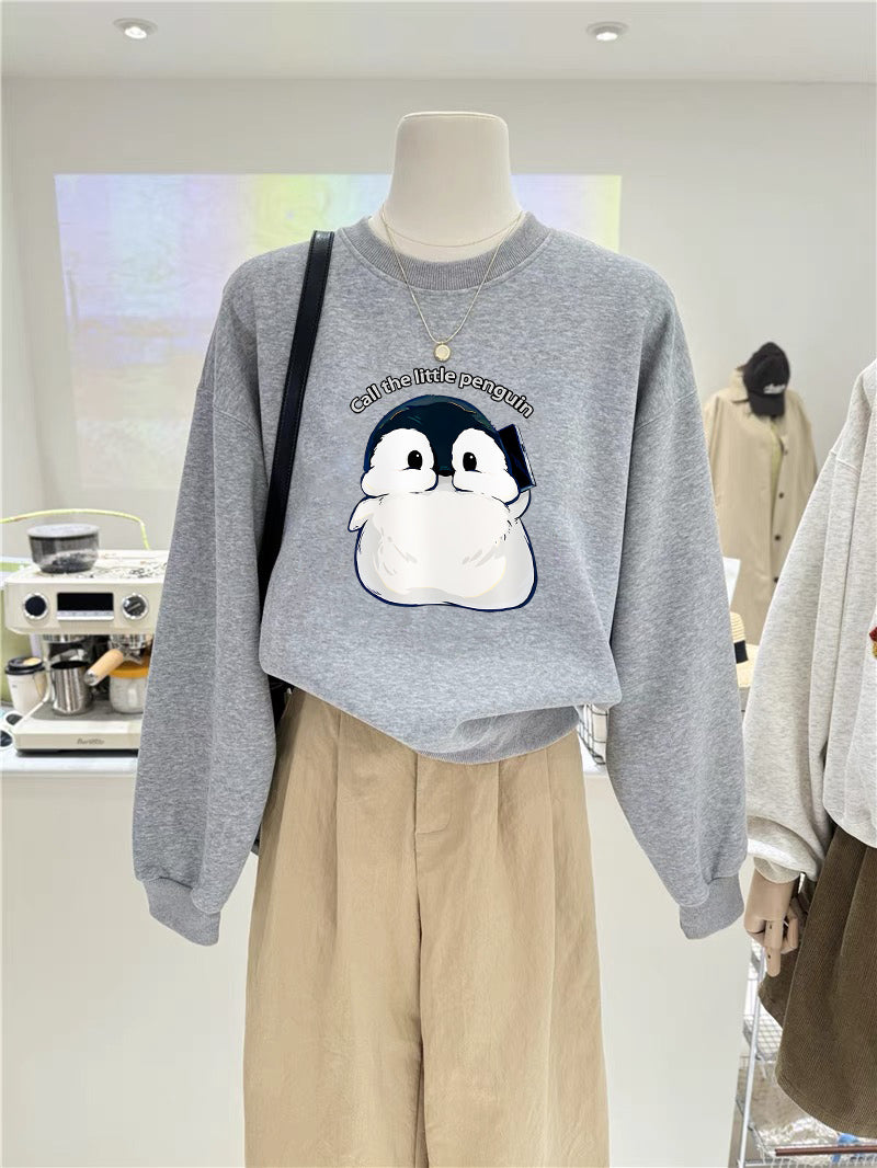 【tops】ラウンドネック薄手長袖パーカーG23896