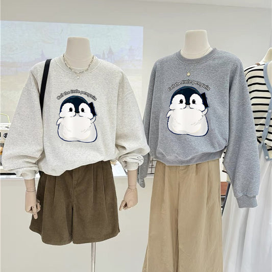 【tops】ラウンドネック薄手長袖パーカーG23896