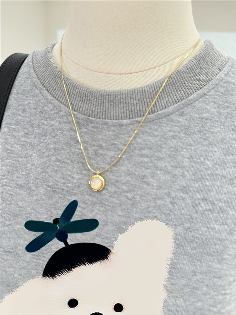 【tops】ラウンドネック薄手秋パーカーG23897