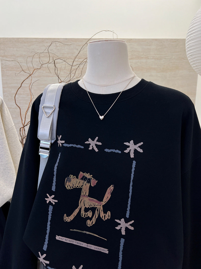 【tops】ラウンドネック薄手長袖パーカーG23899