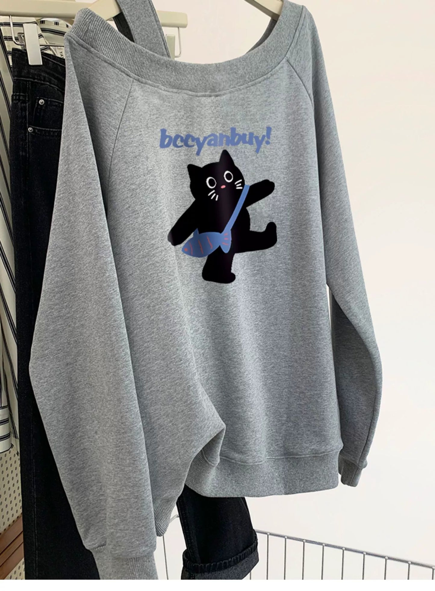 【tops】オープンショルダー長袖パーカーG23901