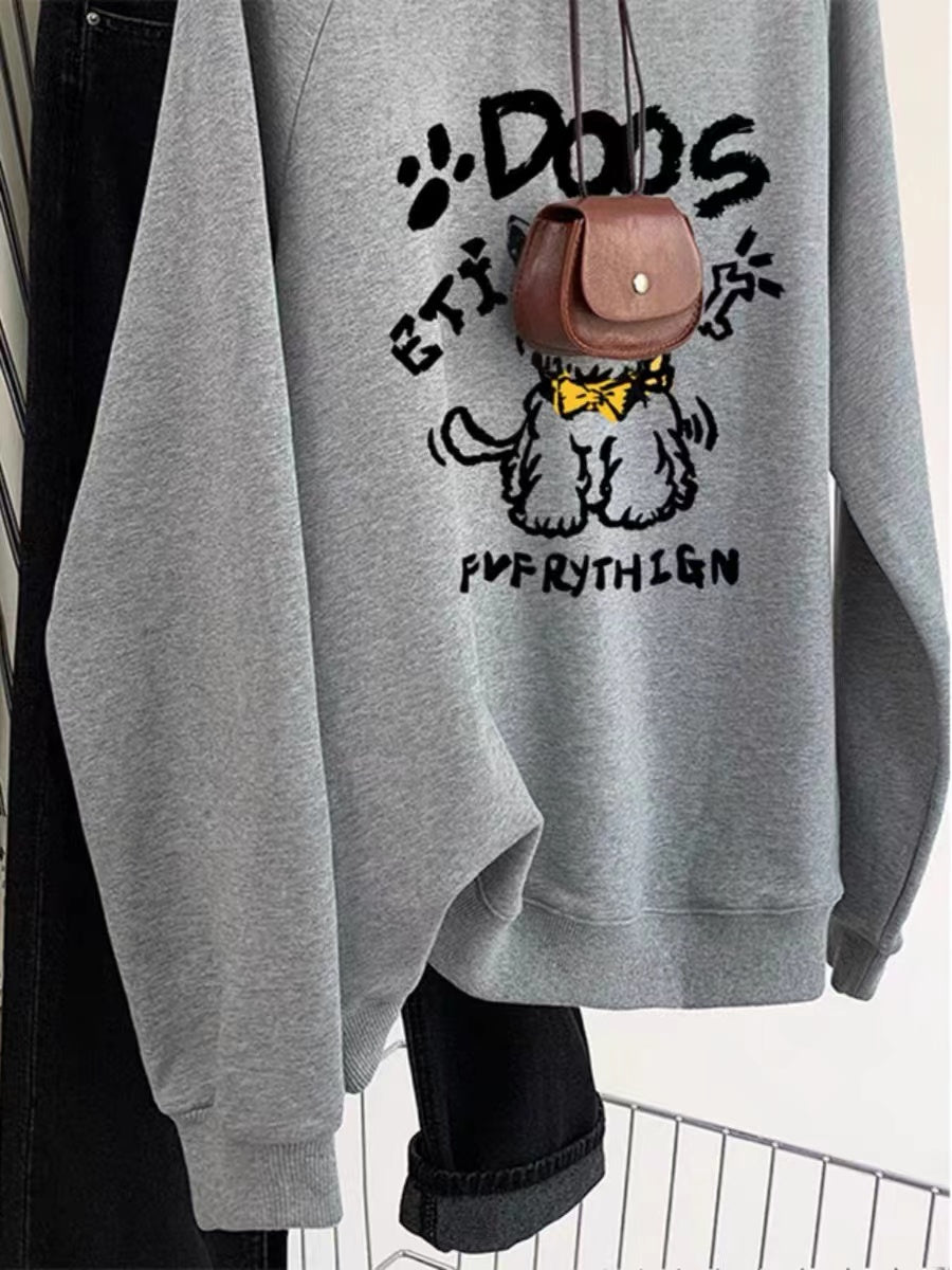 【tops】ゆったりオープンショルダー長袖パーカーG23903