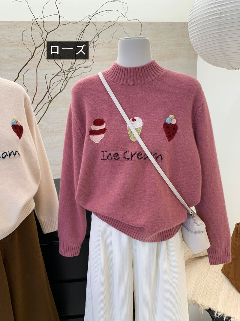 【tops】ラウンドネック厚手セーターG23905