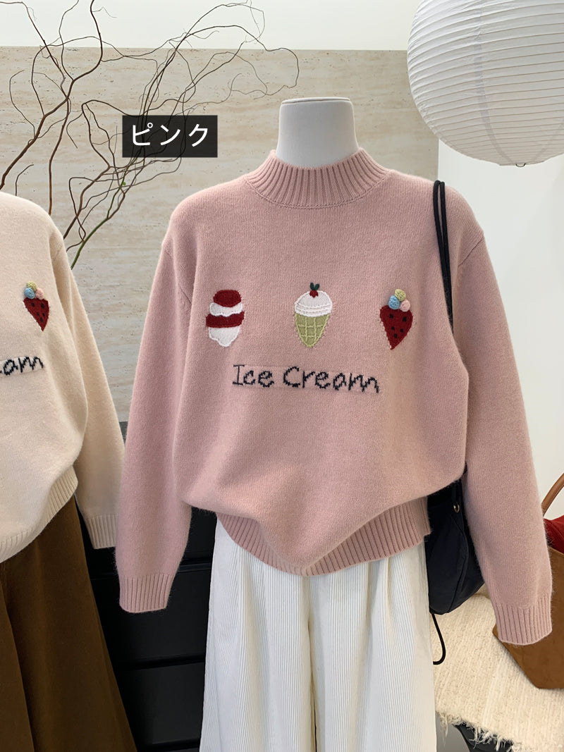 【tops】ラウンドネック厚手セーターG23905