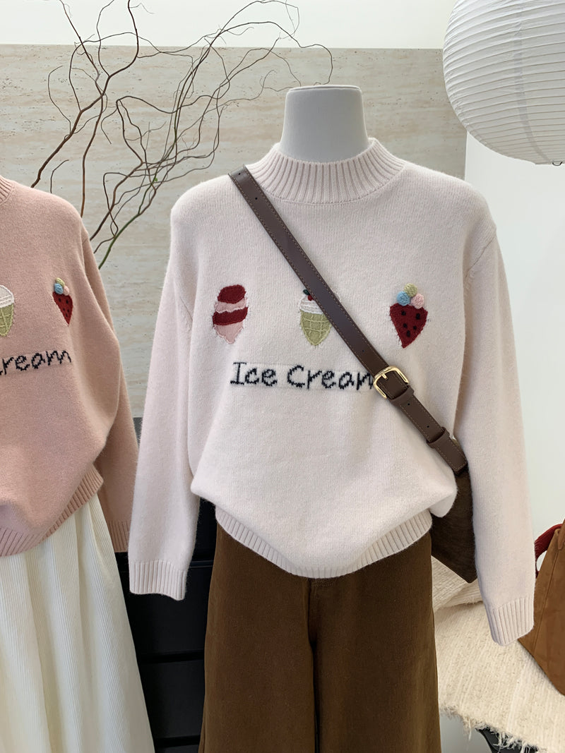 【tops】ラウンドネック厚手セーターG23905