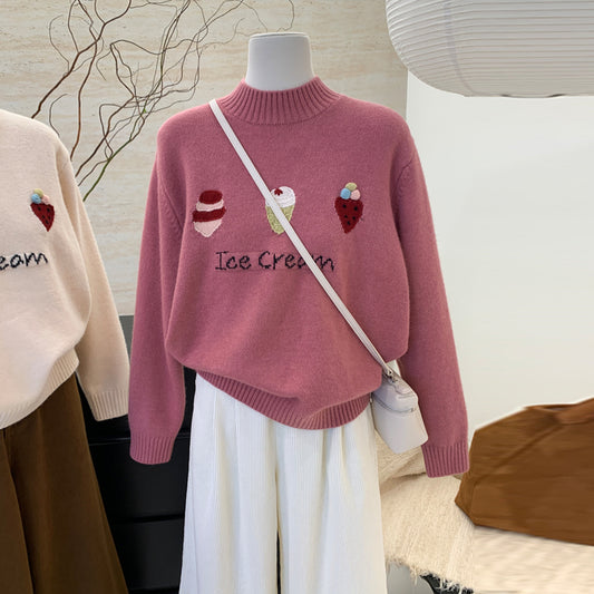 【tops】ラウンドネック厚手セーターG23905